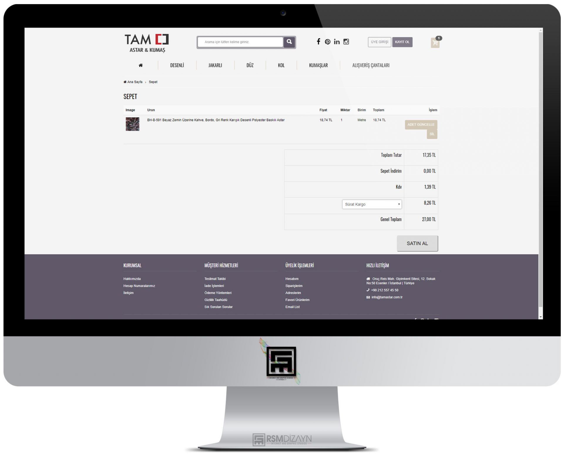 Tam Astar | E-Ticaret Sitesi
